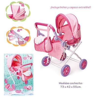 Carrito para muñeco con bolsa y cesta Mimos para mi bebé El Corte Inglés