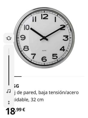 TUNNIS reloj de pared, baja tensión/negro, 30 cm - IKEA