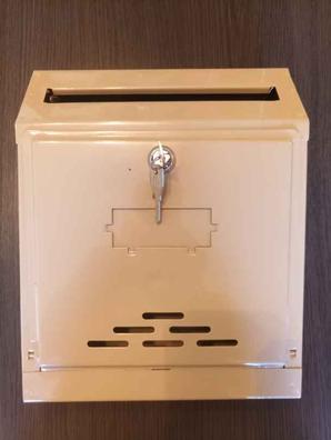 Buzón de correo para exterior grande montado en la pared, buzón de correo  seguro resistente a la intemperie con cerradura de llave, estilo retro para