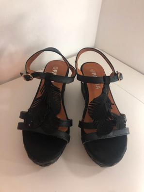 Sandalias plataforma negras bershka Moda y complementos de segunda