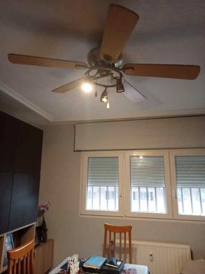 Lámpara de ventilador de techo con control remoto  blanco/negro/amarillo/color madera/ventilador de techo azul con lámpara  ventilador de comedor de