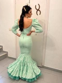 Traje flamenca verde online agua