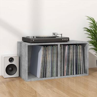 Almacenamiento de discos de vinilo – Soporte para discos de vinilo negro  mate con capacidad de 80 a 100 LP – Soporte de metal duradero de un solo