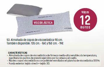 Firmeza media-alta, espuma viscoelástica con gel, doble funda 75 cm PACK 2  ALMOHADAS VISCOGEL