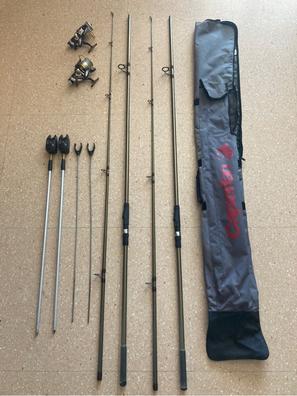 Kit de pesca completo con 2 cañas completas y 2 carretes con