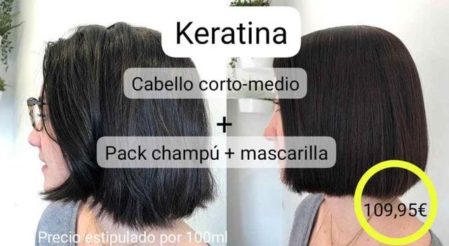 Keratina en pelo discount corto