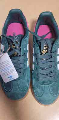 adidas gazelle silver green womens Adidas Gazelle Indoor Collegiate Green Lucid Pink – Newcop main image 0