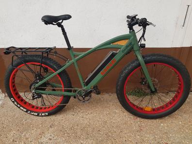 Bicicleta Eléctrica E-MTB 26, E Bike de Montaña con Batería Litio 48V  17.5Ah, 4,0 Neumáticos Gordos, Freno de Disco Hidraulico, Motor Potente  85N.m, Shimano 21, Luz Trasera, Recarga 90KM, Verde : 