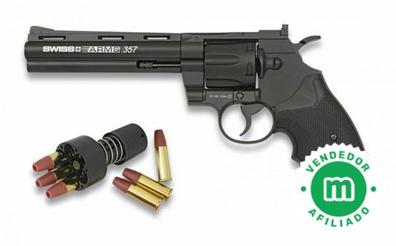 PISTOLA DE MANO MAGNUM REVOLVER 357 MAGNUM DE TAMAÑO COMPLETO PARA AIRSOFT  con proyectiles BB de 6 mm