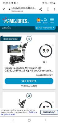 Bicicleta elíptica bh online mycron c180