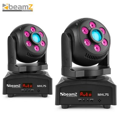 Beamz MHL-74 Foco LED de cabeza móvil 7x10W DMX 13 canales, Focos, Los  mejores precios