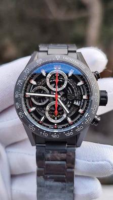 TAG Heuer Carrera Calibre 16 Cronógrafo Taquímetro Esfera plateada Reloj  automático de acero inoxidable para hombre -  España