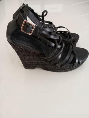 Sandalias negras tacon discount el corte ingles