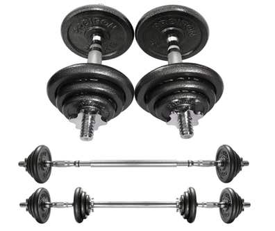 Pesas 2kg Barras De Mancuernas Ajustables 40cm Set Para Gimnasio