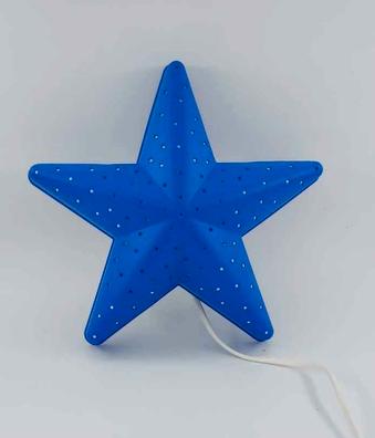 Lámpara de techo infantil con forma de estrella en blanco y azul