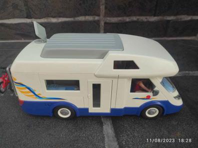 Playmobil Safari Car Y Bus Camper Van En Juguete Vintage Antiguo