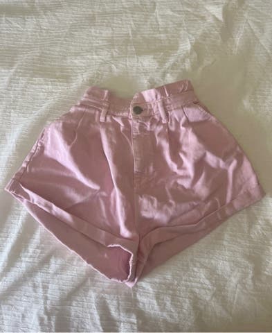 Milanuncios pantalón corto vaquero rosa Bershka