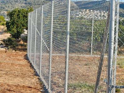 Valla metálica con puerta corredera - Vallas Metálicas Alicante