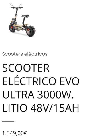 Scooter eléctrico patinete 3000W