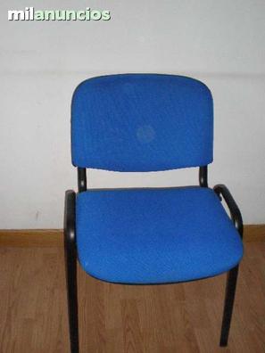 Conjunto. Una silla dirección y dos sillas confidente Mod. LONDRES.  Tapizadas en símil piel color negro o blanco.