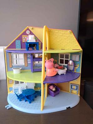 Juego completo de juguetes Peppa Pig casa, muebles, autobús