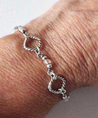 Pulsera CUBA Maxi  En Plata de Ley para hombre con eslabón - moon