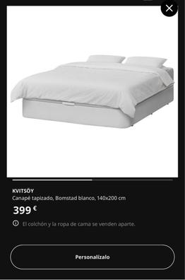 KVITSÖY canapé tapizado, Bomstad blanco, 90x190 cm - IKEA