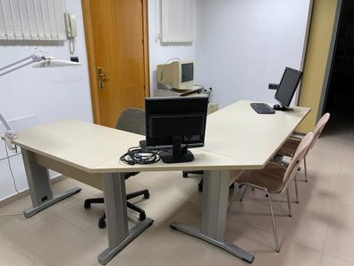 Escritorio para computadora, mesa de madera maciza para oficina en casa,  2.0 in, estilo industrial, mesa de conferencias, fácil instalación (tamaño  