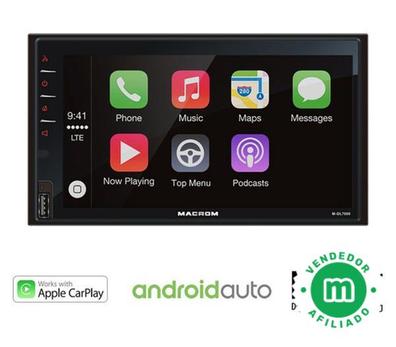  Nuevo portátil para Apple Carplay inalámbrico Android Auto,  radio estéreo de coche de 7 pulgadas IPS pantalla táctil reproductor  multimedia, compatible con manos libres Bluetooth, reproducción de aire  inalámbrica, enlace de
