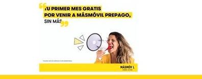 Tarjeta SIM Prepago Masmovil de 20 euros, GRATIS el primer mes. Pack de 3.