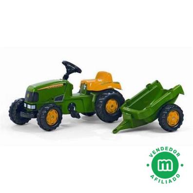 Tractor eléctrico para niños con remolque 2 motores de 90 vatios