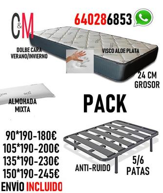 Colchon y somier de 180x90 de segunda mano por 50 EUR en Madrid en