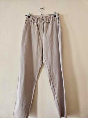 Pantalón ligero gris de lino corte recto