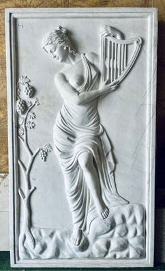 Milanuncios - relieve tallado de mármol La Musa