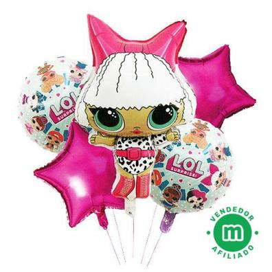 Pack bombona de helio Maxi más 50 globos rosa - Tu Fiesta Mola Mazo