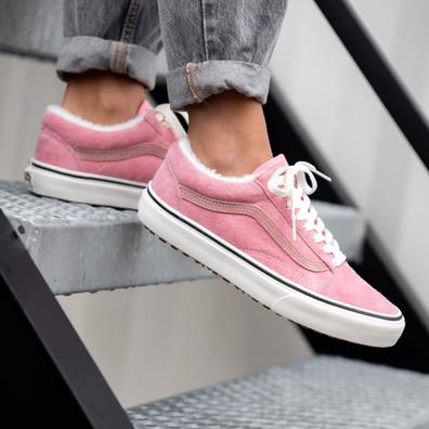 Vans rosas 2024 de piel