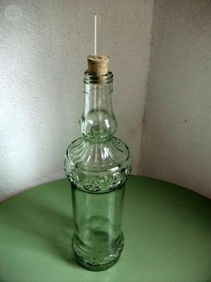 Botella de aceite de cristal de 650 ml Quitd para especias y aceitera de cristal de boro alto con tapa 