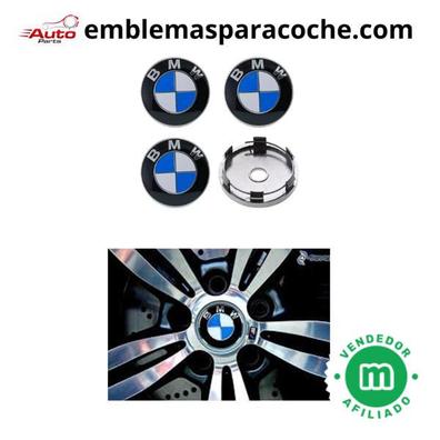 BMW Original Centro de la rueda Cap emblemas adhesivos pegatinas 58 mm :  : Coche y moto