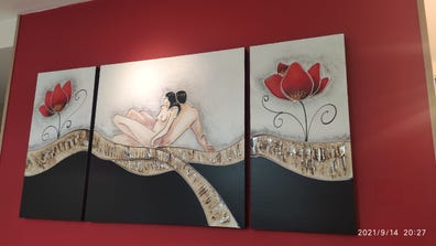 Tripticos Cuadros y pinturas decorativas segunda mano baratos en Zaragoza | Milanuncios