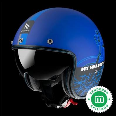 Casco Jet con gafa de sol estilo retro vintage moto custom cafe racer