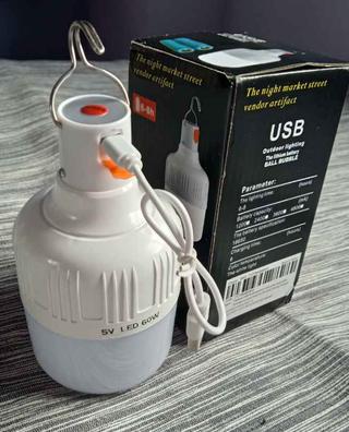 Lámpara recargable USB de 50 lúmenes para camping Quechua negro - Decathlon