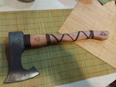 Hacha vikinga de doble filo de acero de alto carbono hecha a  medida/mango