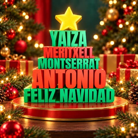 Milanuncios - Decoración árbol Navidad letras 3D