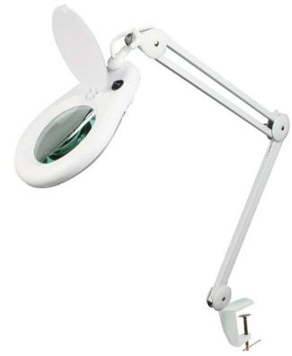 Lupa de mesa con luz Lámpara de sala de masaje sobre ruedas 2 en 1 Lámpara  de aumento LED Lupa de trabajo iluminada (negro)
