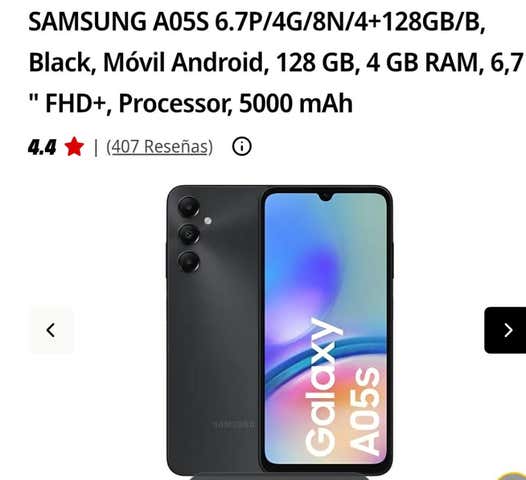 Milanuncios - Samsung Galaxy A05s 128GB Negro