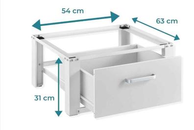 Soporte para Lavadora Secadora de Aluminio con cajón Color Blanco :  : Grandes electrodomésticos