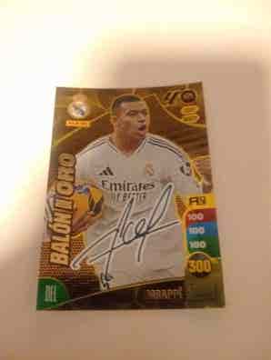 Tarjeta Firmada De Mbappé | Balón De Oro 2024-2025 Con Autógrafo Impreso Para Coleccionistas