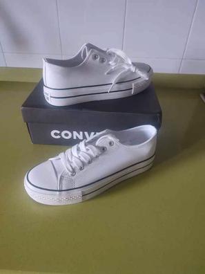 Converse doble plataforma discount blancas