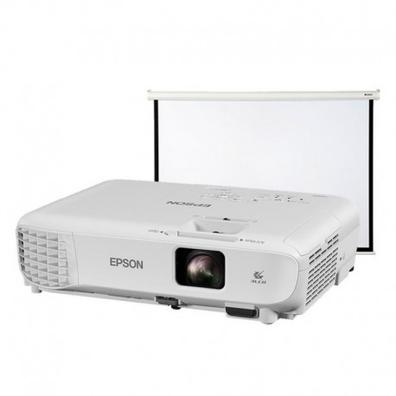 VIVO Mini pantalla de proyector portátil para interiores y exteriores de 50  pulgadas, proyección diagonal de 50 pulgadas, proyección HD 4:3, trípode