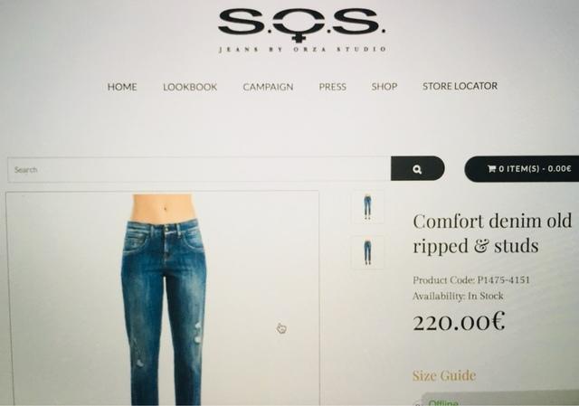 - SOS jeans talla